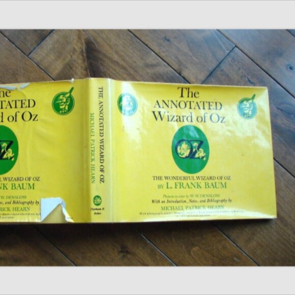 Vintage Wizard of Oz Hardcover Book Frank L Baum The Annotated First Edition DJ - Picture 12 of 16